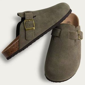 Sabot Liège En Daim - Kaki