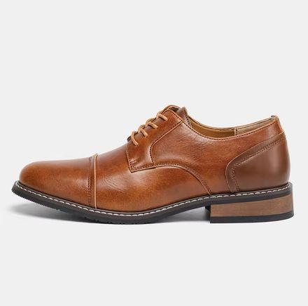 Derbies Élégance Intemporelle en Cuir Cognac - Prestige Artisan