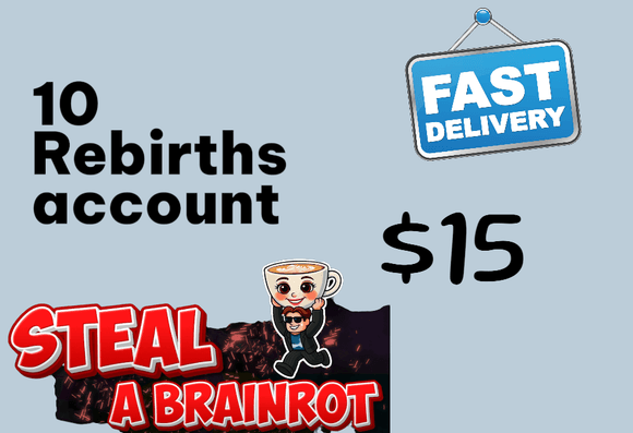 Steal a Brainrot - 10 Rebirths account INSTANT DELIVERY