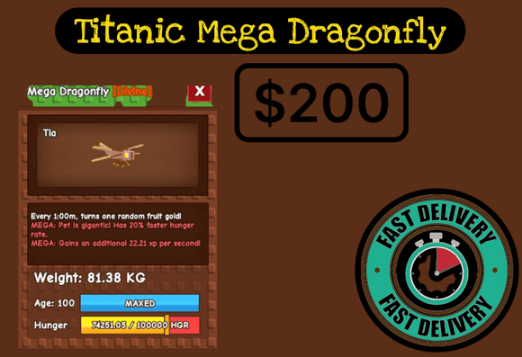 Titanic Mega Dragon fly 80KG + 