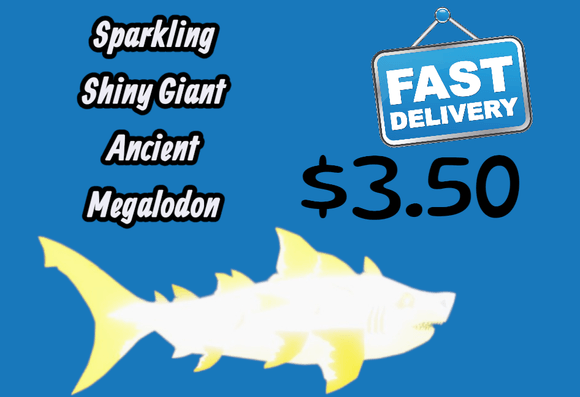 Sparkling Shiny Giant Ancient Megalodon