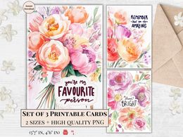 Printable  Universal Cards - Set of 3 Designs
