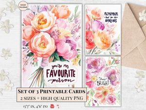 Printable  Universal Cards - Set of 3 Designs