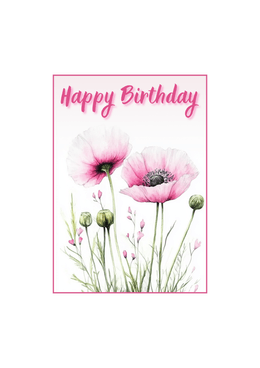 Free Happy Birthday Watercolor Card Printable PDF and PNG