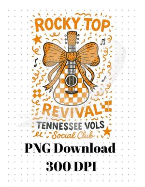 Rocky Top PNG, Tennessee Vols Social Club Digital Download