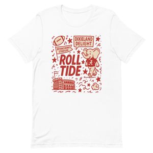  Vintage Alabama Crimson Tide &quot;Dixieland Delight&quot; Roll Tide T-Shirt