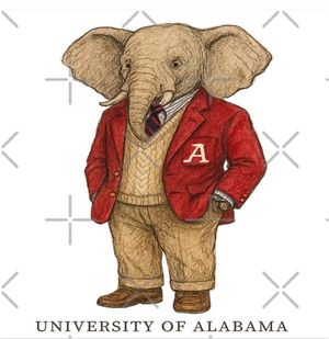 Preppy Alabama Elephant - College Game Day Tuscaloosa Style