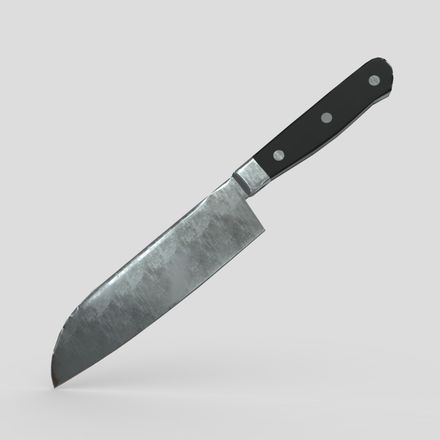 Kitchen Knife 4 - low poly PBR 3d model