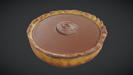 Chocolate Tart - low poly PBR 3d model