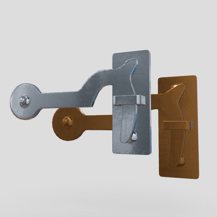 Hook Closure - low poly PBR 3d model