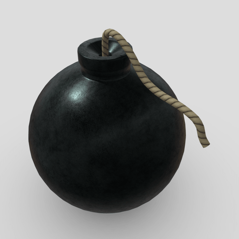 CC0 - Bomb - low poly PBR 3d model
