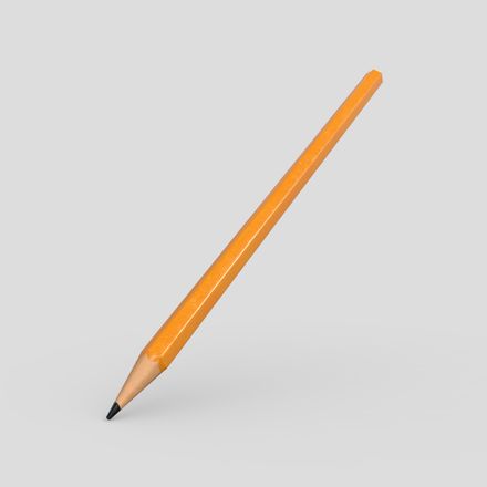 CC0 - Pencil - low poly PBR 3d model