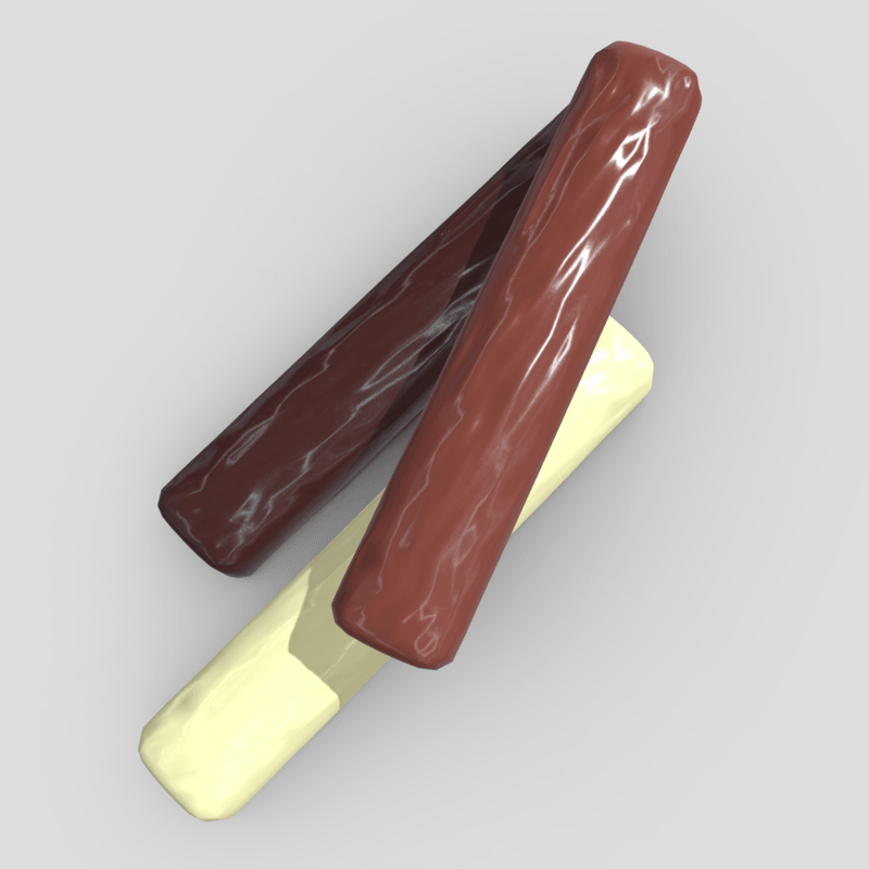 Chocolate Bar 3 - low poly PBR 3d model
