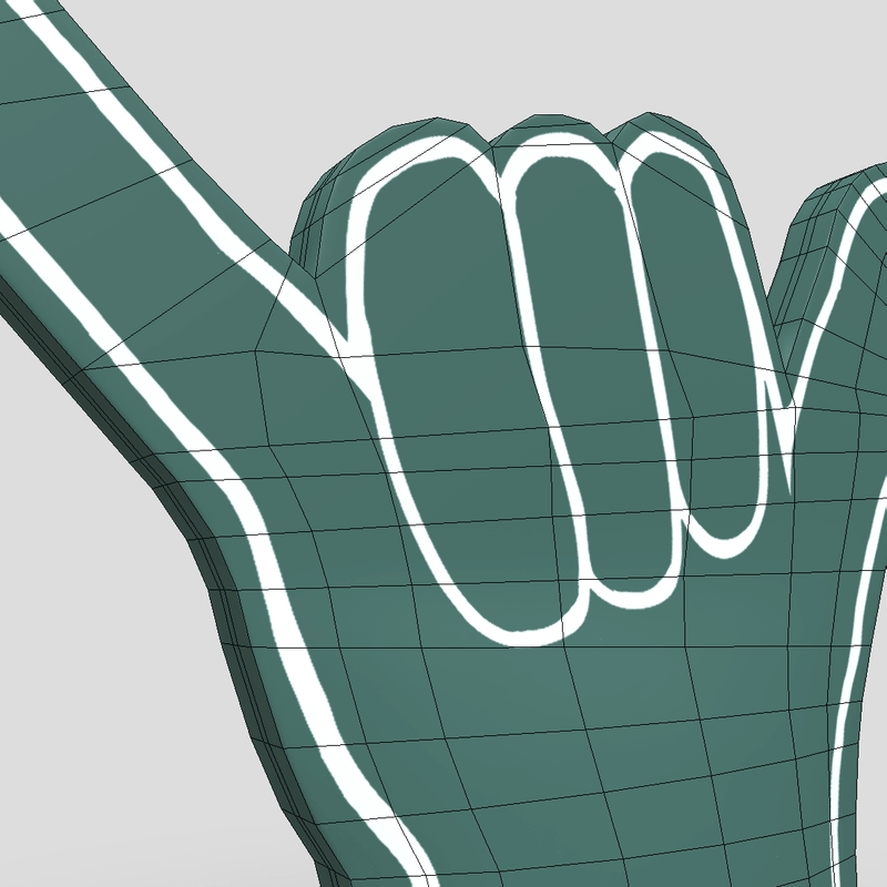 Foam Finger 4 - low poly PBR 3d model