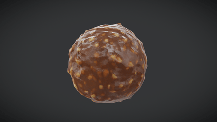 Chocolate Praline - low poly PBR 3d model