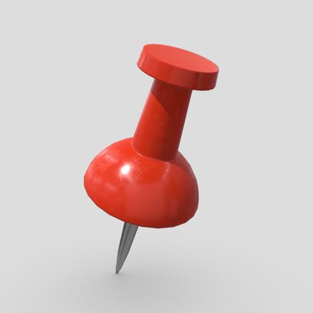 CC0 - Pin 2 - low poly PBR 3d model