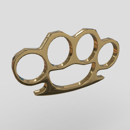 Brass Knuckles - low poly PBR 3d model