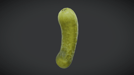 Pickled Cucumber 2 - low poly PBR 3d model