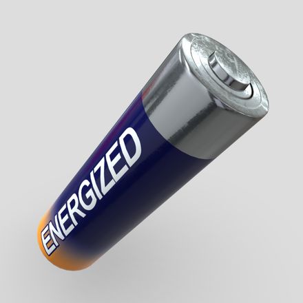 Battery AA - low poly PBR 3d model