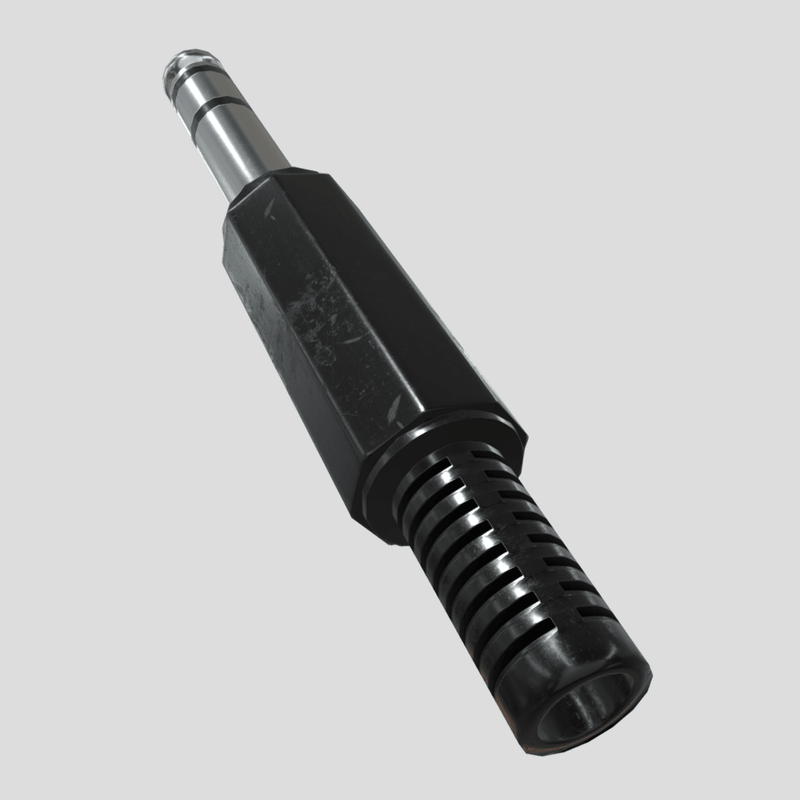 Jack Plug 2 - low poly PBR 3d model