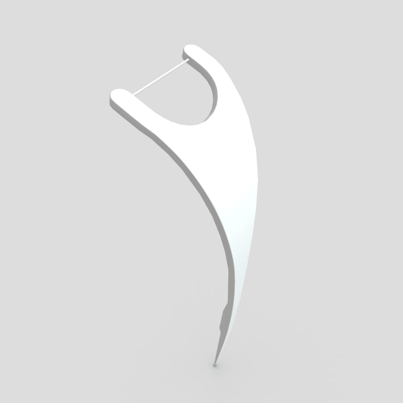 Dental Floss Pick 3 - low poly PBR 3d model