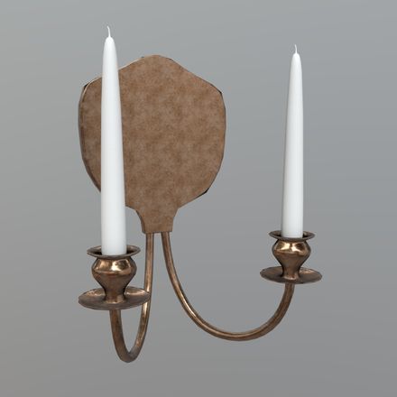 Candle Holder 3 - low poly PBR 3d model