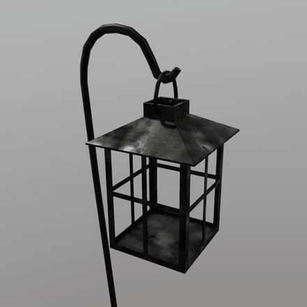 CC0 - Lantern - low poly PBR 3d model