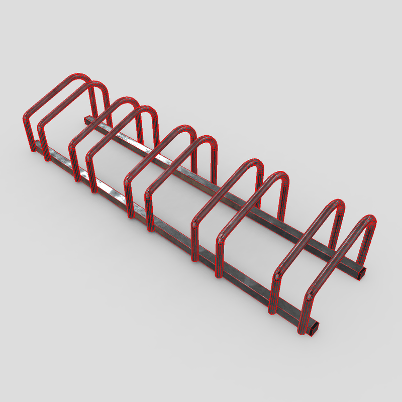 Bicycle Stand 3 - low poly PBR 3d model