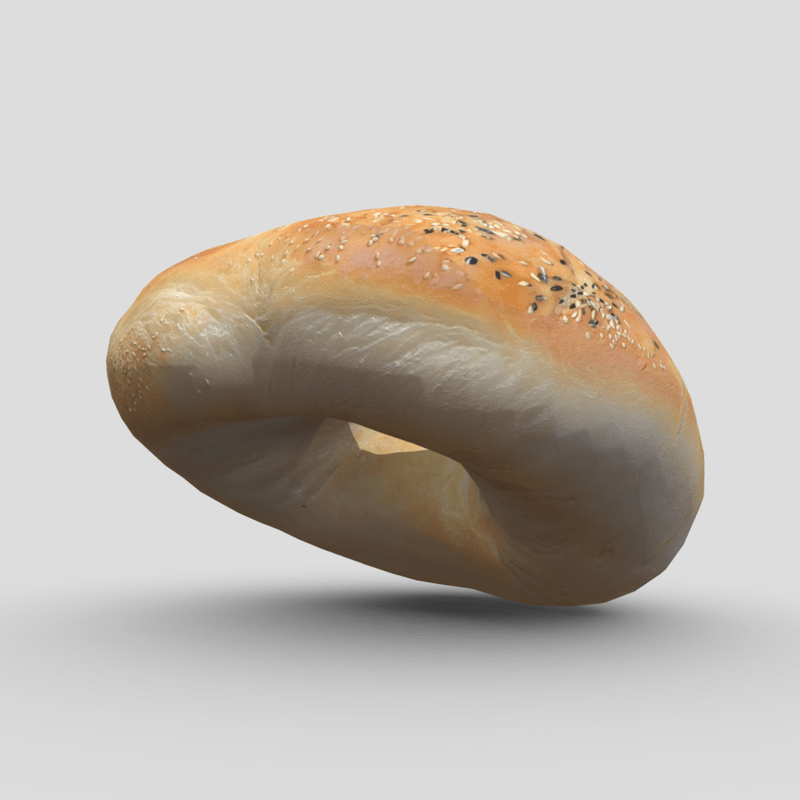 Bagel - low poly PBR 3d model