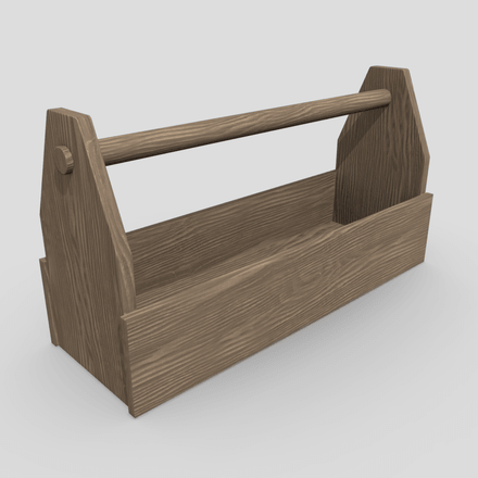 Crate 3 - low poly PBR 3d model