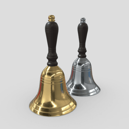 Handbell - low poly PBR 3d model