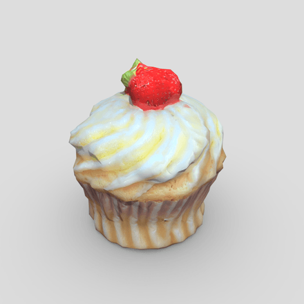 Cupcake 2 - low poly PBR 3d model