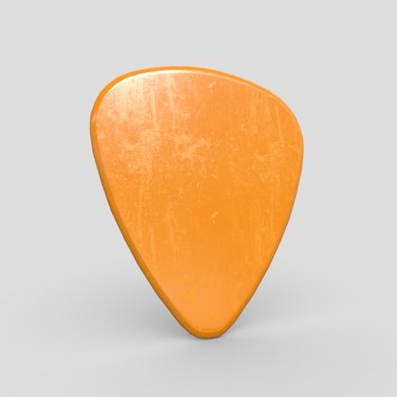 CC0 - Plectrum - low poly PBR 3d model