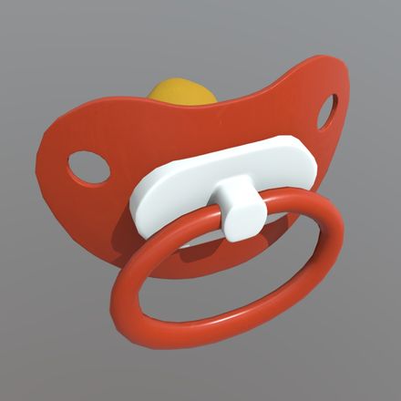 Pacifier - low poly PBR 3d model