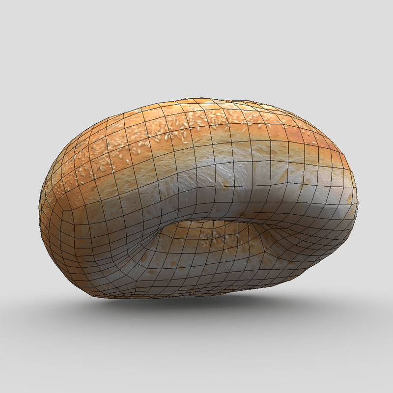 Bagel 3 - low poly PBR 3d model