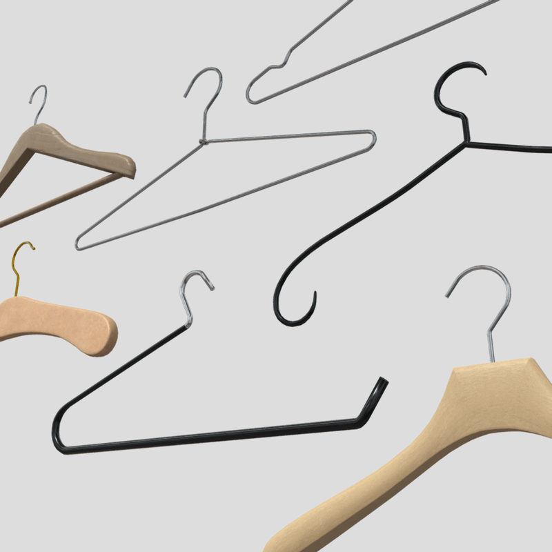 Hanger Pack - low poly PBR 3d model