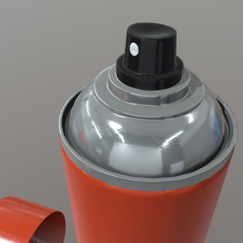 Spray Can - low poly PBR 3d model