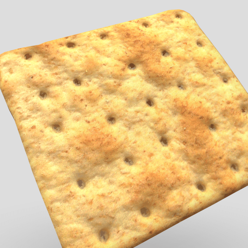 Cracker - low poly PBR 3d model