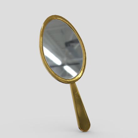 Hand Mirror 2 - low poly PBR 3d model