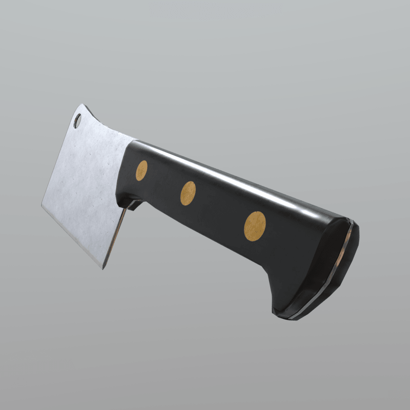 CC0 - Cleaver - low poly PBR 3d model