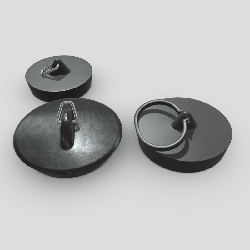 Sink Plug Pack - low poly PBR 3d model