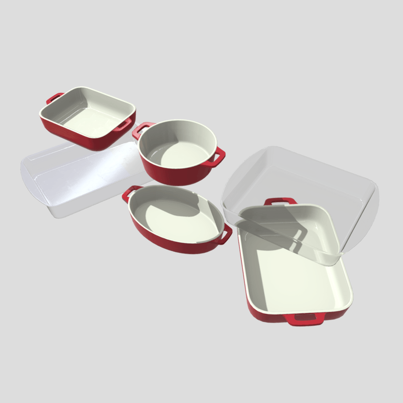 Baking Dish Pack - low poly PBR 3d model