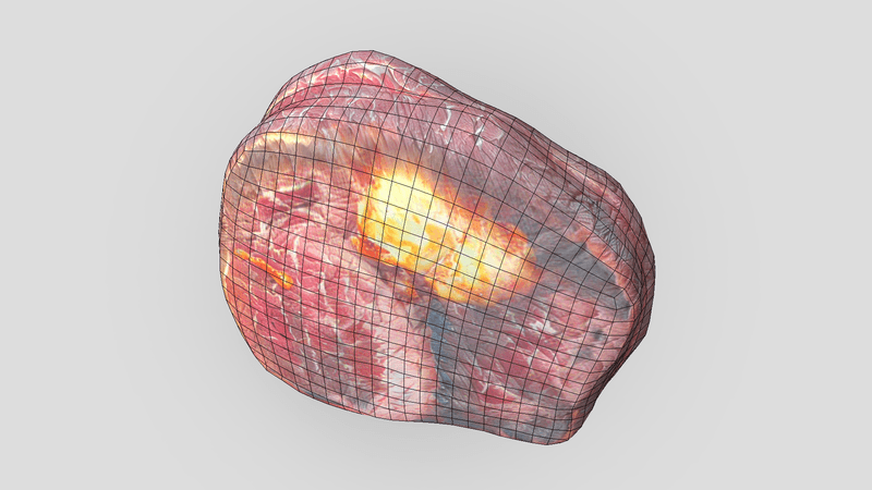 CC0 - Well Done Cooked Steak - low poly PBR 3d model