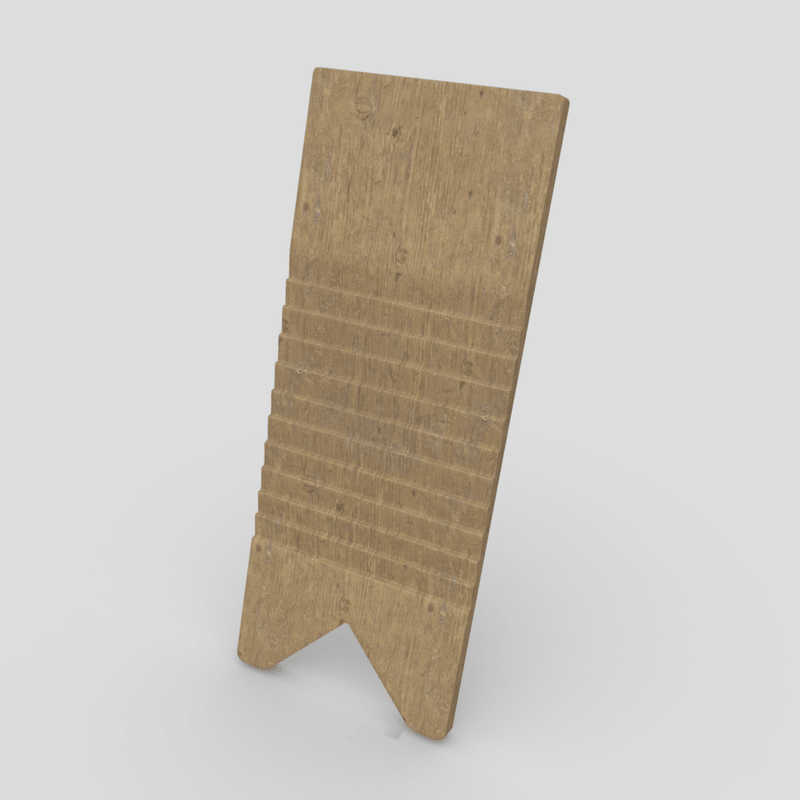 Washboard 2 - low poly PBR 3d model