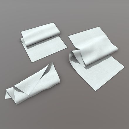 Paper towel - low poly PBR 3d model