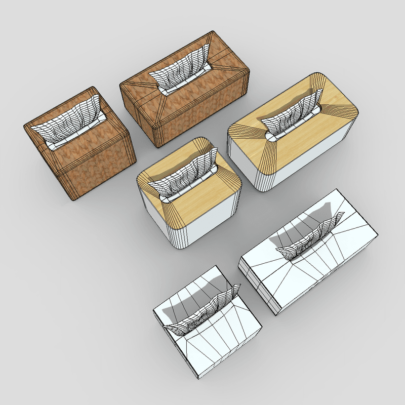 Tissue Box Pack - low poly PBR 3d model