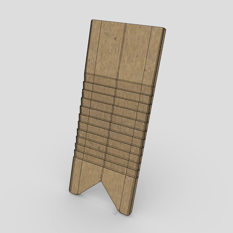 Washboard 2 - low poly PBR 3d model