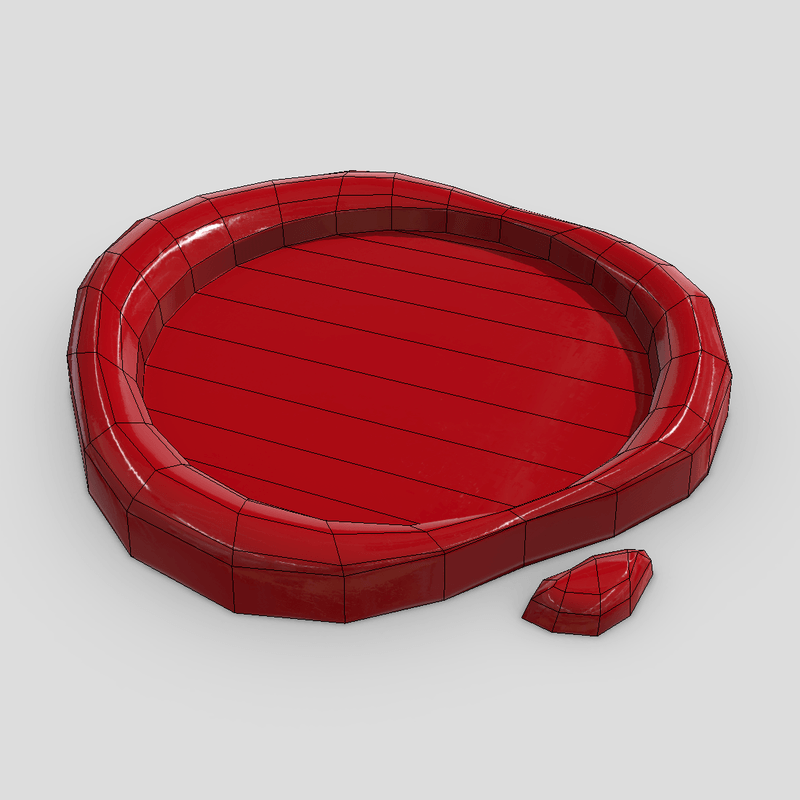 Wax Seal 3 - low poly PBR 3d model