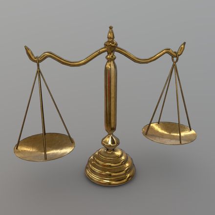 Balance Scale - low poly PBR 3d model