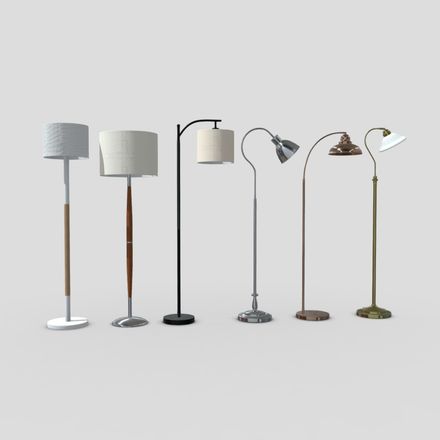 Standing Lamp Pack - low poly PBR 3d model